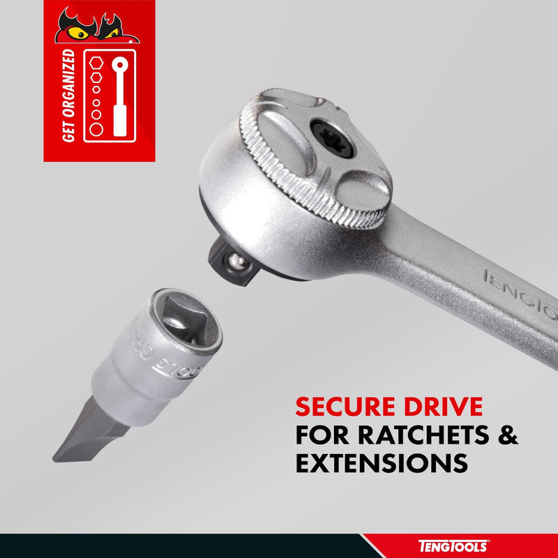Teng Tools 1/4" Flat Bit Socket 4mm Teng Tools - Dynamic Drive