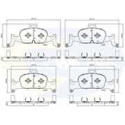 Comline Front & Rear Brake Discs & Pads fits Audi A6 C8 2018 on