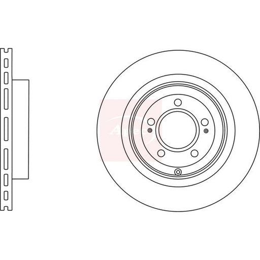 Apec 2 x Vented Brake Discs fits Mitsubishi Lancer VIII 2007-2015