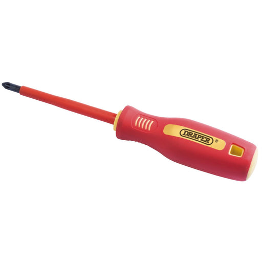 Draper Fully Insulated Soft Grip PZ TYPE Screwdriver, No.2 x 100mm (sold loose) Draper - Dynamic Drive