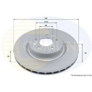 Comline Front Brake Discs & Pads fits Renault Megane III 2008-2016 2.0