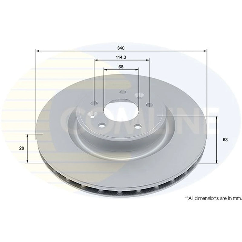 Comline Front Brake Discs & Pads fits Renault Megane III 2008-2016 2.0