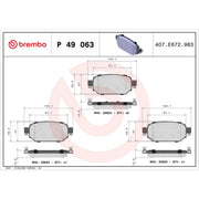 Brembo 4 x Rear Brake Pad Set fits Mazda 3 2013-2019 1.5 1.6 2.0 2.2