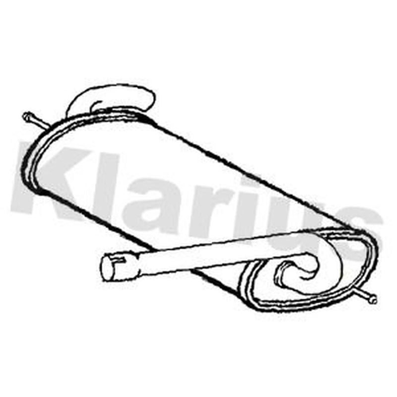 Klarius Box With Tail Pipe Rear fits Ford Grand C-Max 2010-2019 1.5 1.6