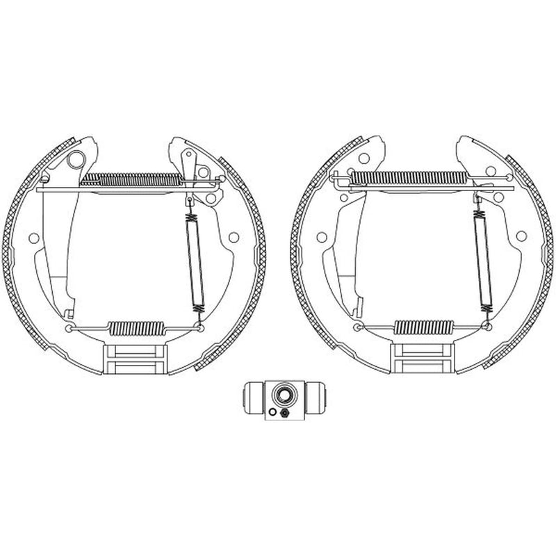 Mintex Brake Shoe Set Axle Kit fits Skoda Octavia I 1996-2010 1.9