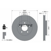 Textar 2 x Internally Vented Brake Discs 92152403