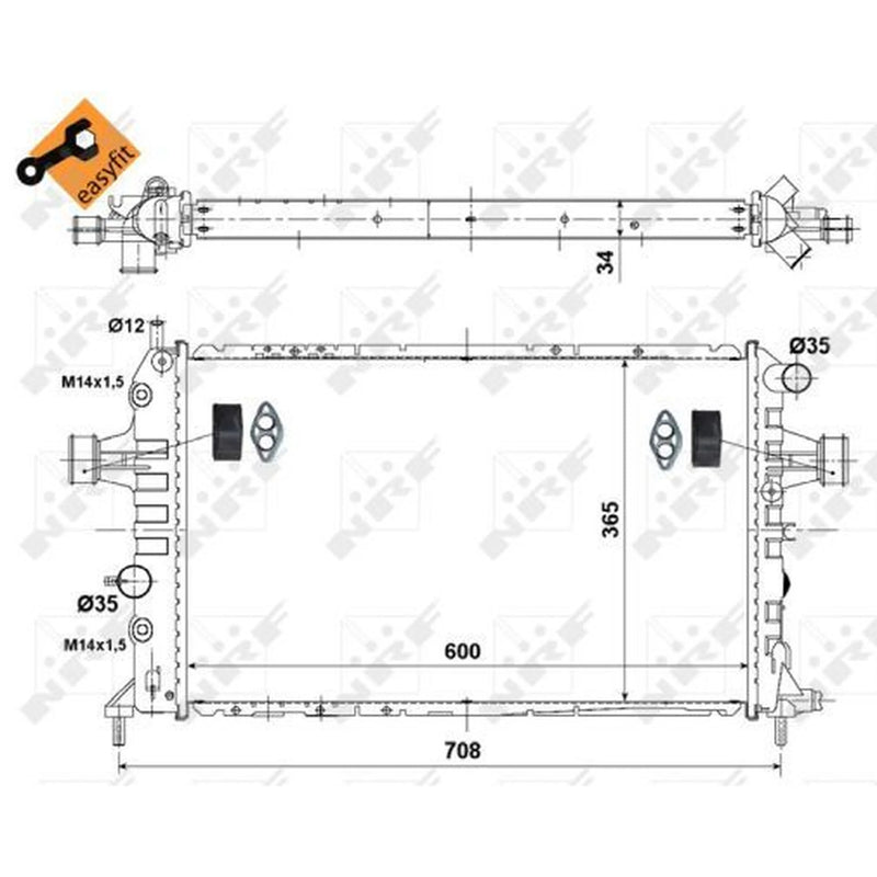 NRF Engine Radiator 58178