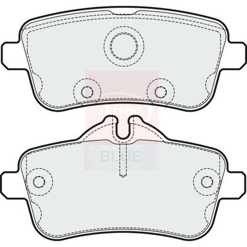 Apec Rear Brake Pad Set fits Mercedes-Benz A-Class 2013-2018 176.052