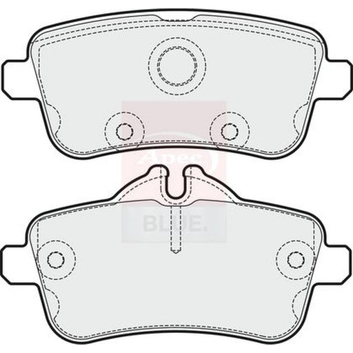 Apec Rear Brake Pad Set fits Mercedes-Benz A-Class 2013-2018 176.052