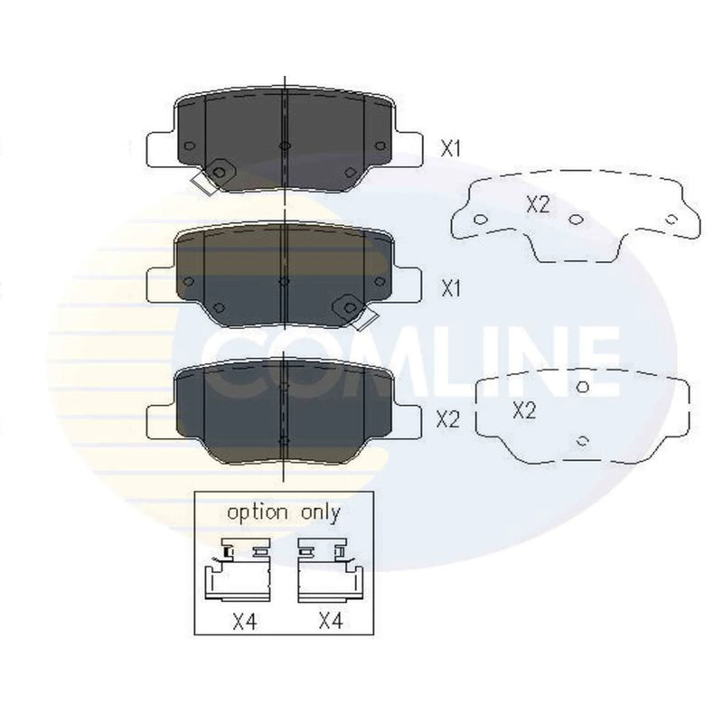 Comline Front & Rear Brake Discs & Pads fits Toyota Verso 2009-2018 2.2