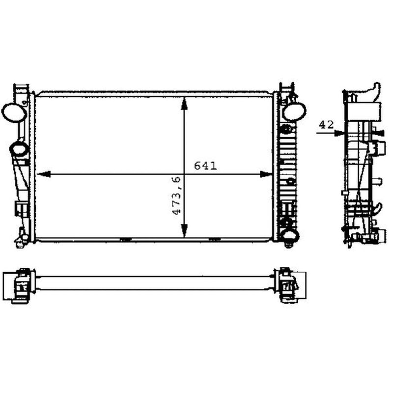 Mahle Engine Radiator fits Mercedes-Benz S-Class 1998-2005