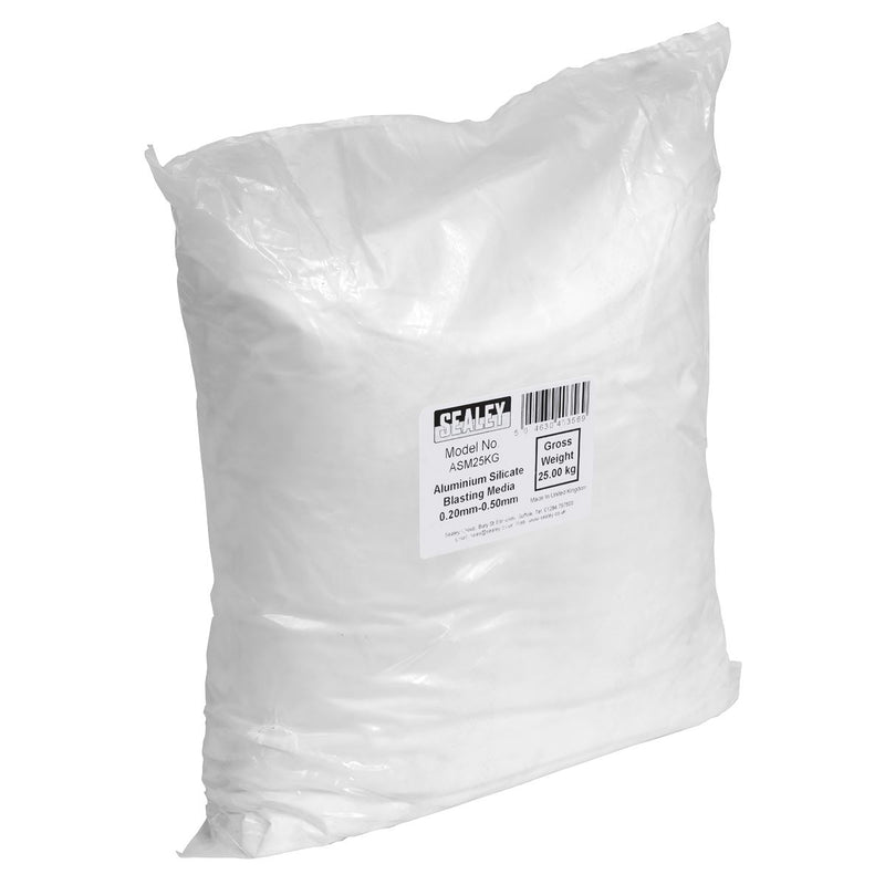 Sealey Aluminium Silicate Blasting Media 0.20-0.50mm ASM25KG Sealey - Dynamic Drive