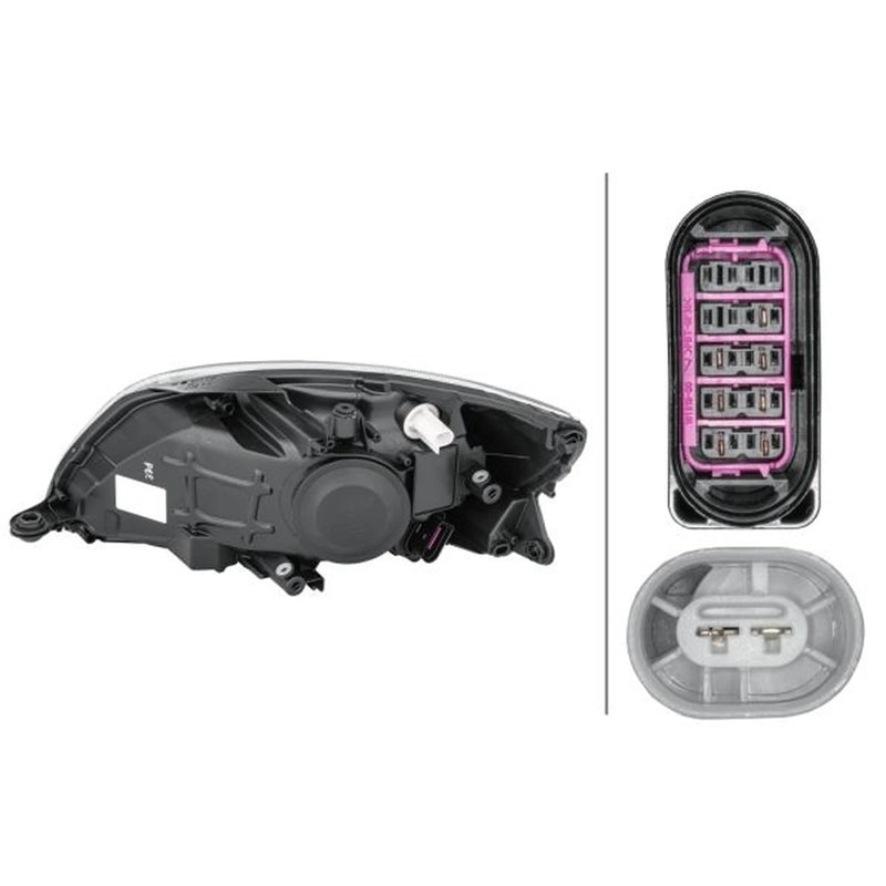 Hella Headlight Headlamp PY21W Right fits Skoda Fabia II 2006-2014