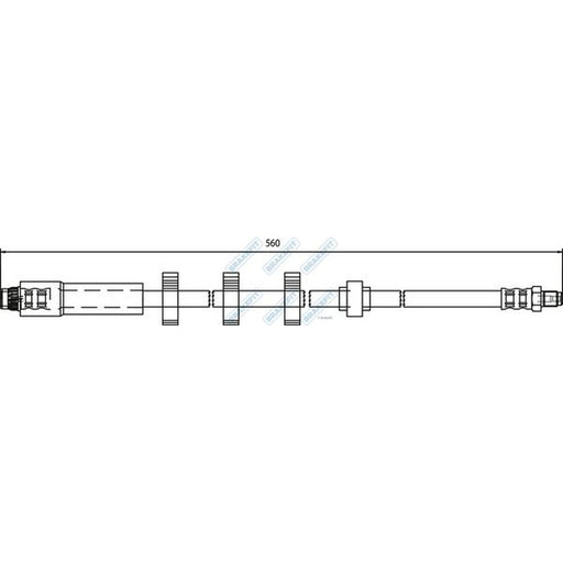 Apec Brake Hydraulic Hose Line Front fits Peugeot 406 1998-2004 2.0 2.2