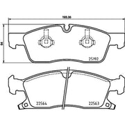 Mintex Front Brake Pad Set fits Jeep Grand Cherokee 2013 on 3.0 5.7