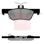 Apec Rear Brake Pad Set fits Honda Jazz V 2020 on 1.5