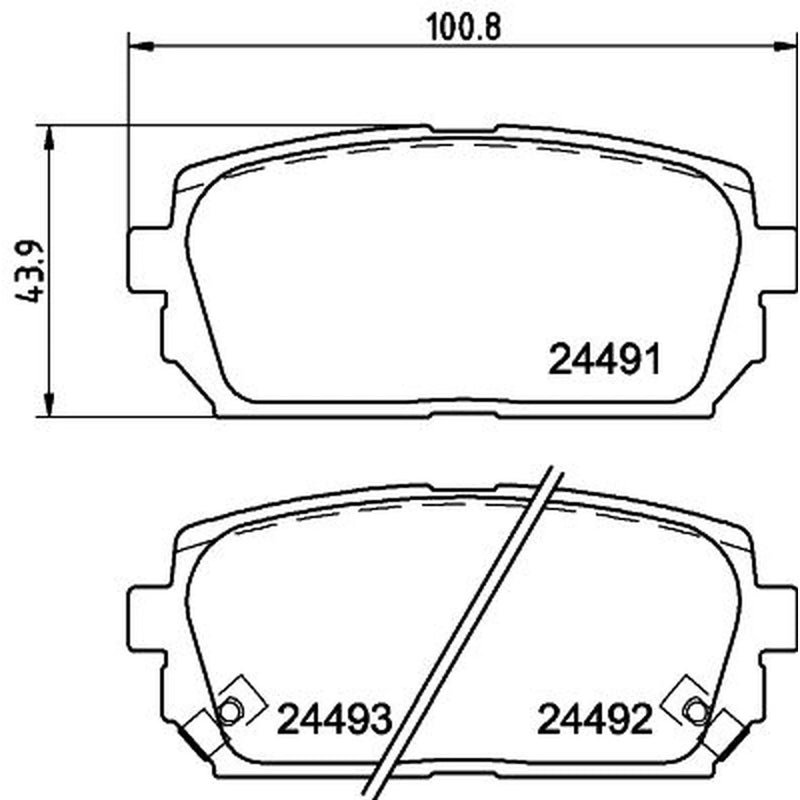 DON Rear Brake Pad Set fits Kia Carens III 2006-2013 1.6 2.0