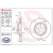 Brembo Front & Rear Brake Discs & Pads fits Toyota Auris 2012-2015 2.0
