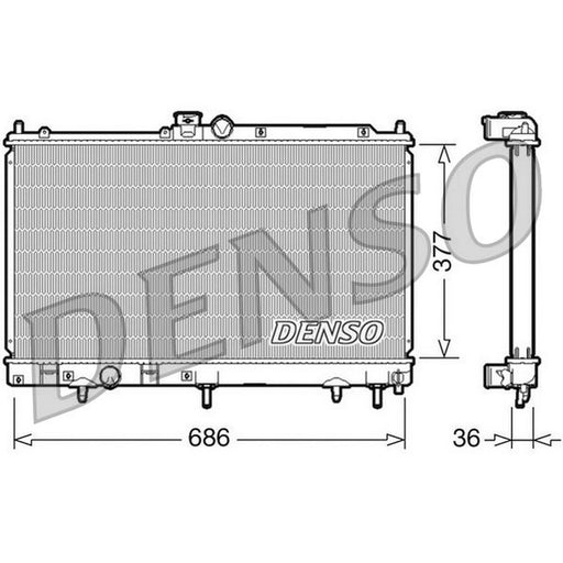 Denso Engine Radiator fits Mitsubishi Lancer VII 2003-2007 2.0