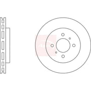 Apec 2 x Vented Front Brake Discs DSK2064-x2