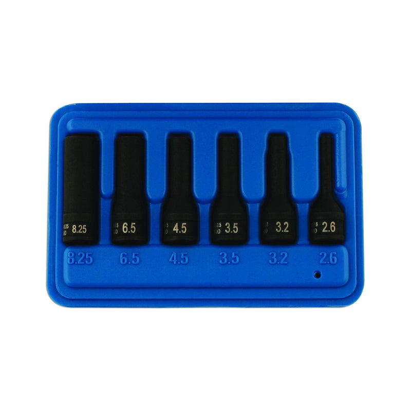 Laser Glow Plug Electrode Removal Sockets 1/4"D 6pc 5785 Laser - Dynamic Drive