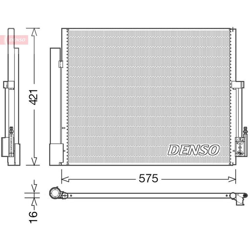 Denso Air Conditioning Condenser fits Opel Meriva B 2010-2017 1.3 1.4 1.6 1.7
