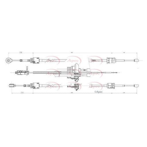 Apec Manual Transmission Cable Pull fits Citroën Dispatch II 2007-2016 2.0