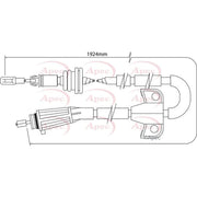 Apec Handbrake Cable Right Rear CAB1510