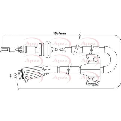 Apec Handbrake Cable Right Rear CAB1510