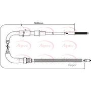 Apec Handbrake Cable Left Rear fits Seat Inca 1995-2003 1.4 1.9