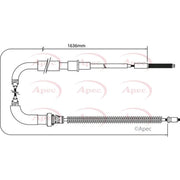Apec Handbrake Cable Right Rear CAB1516