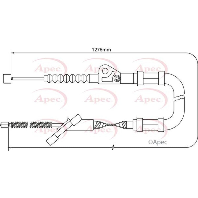 Apec Handbrake Cable Right Rear fits Toyota Previa / Estima II 2000-2006 2.0 2.4