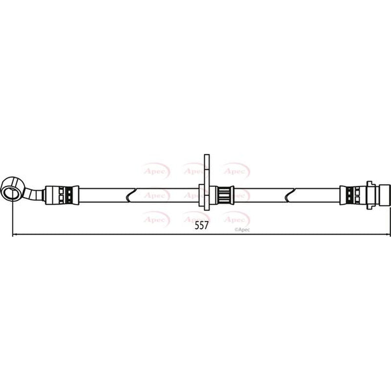 Apec Brake Hydraulic Hose Line Front Right fits Honda Civic IX 2012-2016 1.8