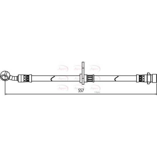 Apec Brake Hydraulic Hose Line Front Right fits Honda Civic IX 2012-2016 1.8