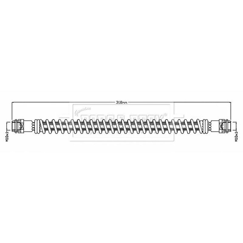 Borg & Beck Brake Hydraulic Hose Line Front Right BBH8812