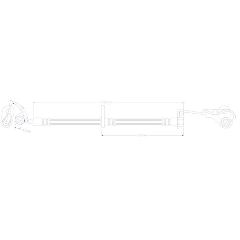 Juratek Brake Hydraulic Hose Line Front Left fits Honda Insight 2009-2013 1.3