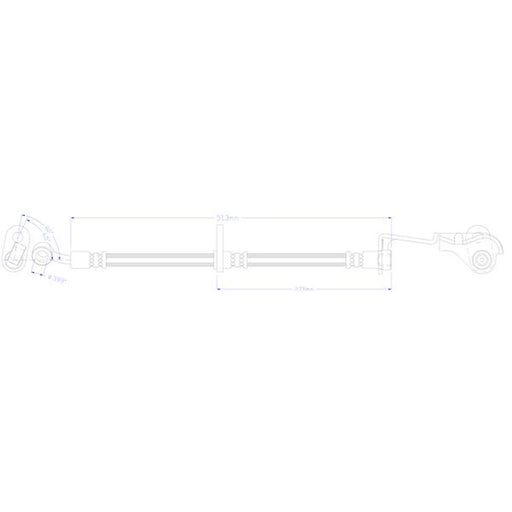 Juratek Brake Hydraulic Hose Line Front Left fits Honda Insight 2009-2013 1.3