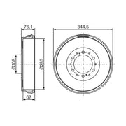 Bosch Brake Drum Assembly Rear 0 986 477 297