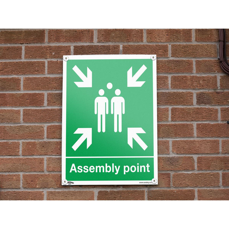 Sealey Safe Conditions Safety Sign Assembly Point Rigid Plastic SS37P1 Sealey - Dynamic Drive