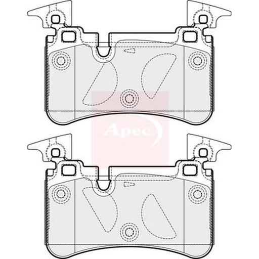 Apec Rear Brake Pad Set fits Mercedes-Benz C-Class 2008-2014 204.077