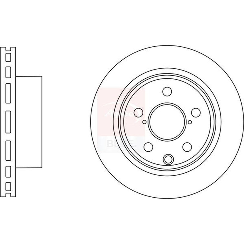 Apec 2 x Vented Brake Discs fits Subaru Forester 2013 on 2.0