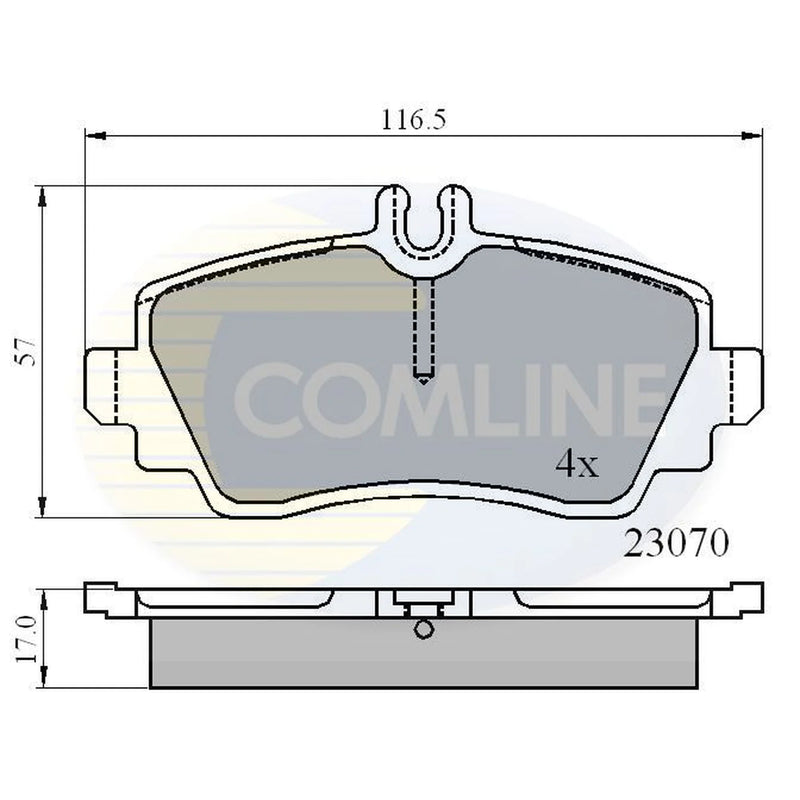 Comline 4 x Front Brake Pad Set fits Mercedes-Benz A-Class 1997-2004