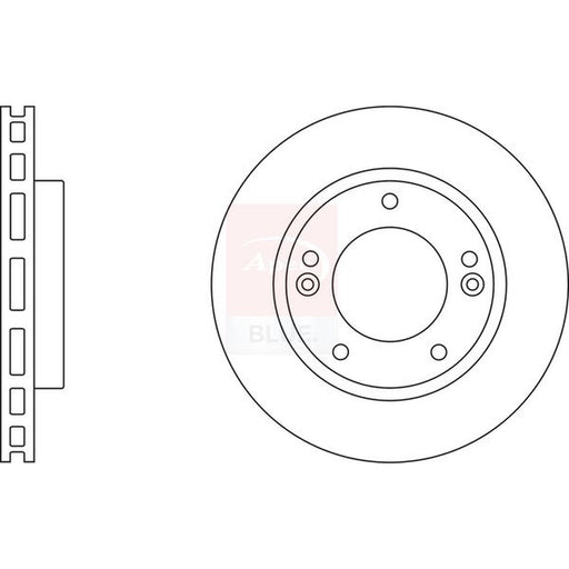 Apec 2 x Vented Brake Discs fits Kia Sorento I 2002-2011 2.4 2.5 3.3 3.5