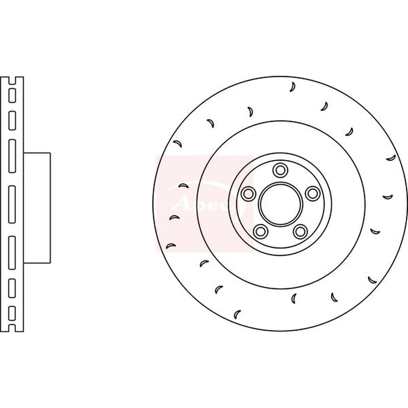 Apec 2 x Front / Brake Discs DSK2917