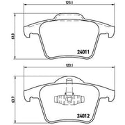 Brembo Front & Rear Pads fits Volvo XC90 I 2002-2014 2.5 3.2