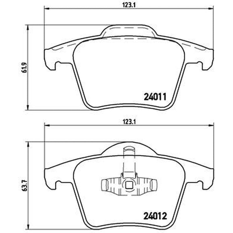 Brembo Front & Rear Pads fits Volvo XC90 I 2002-2014 2.5 3.2