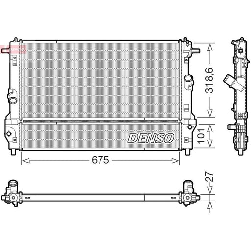 Denso Engine Radiator fits Mazda 3 2019 on 1.8 2.0