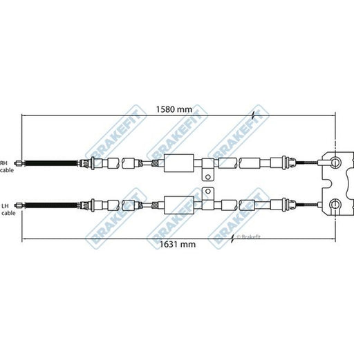 Apec Handbrake Cable Left Rear fits Ford Ka 1996-2008 1.3