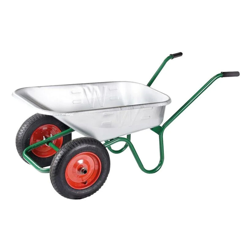 Walsall 90L Galvanised Windsor Twin Wheelbarrow - WINGVTWINP