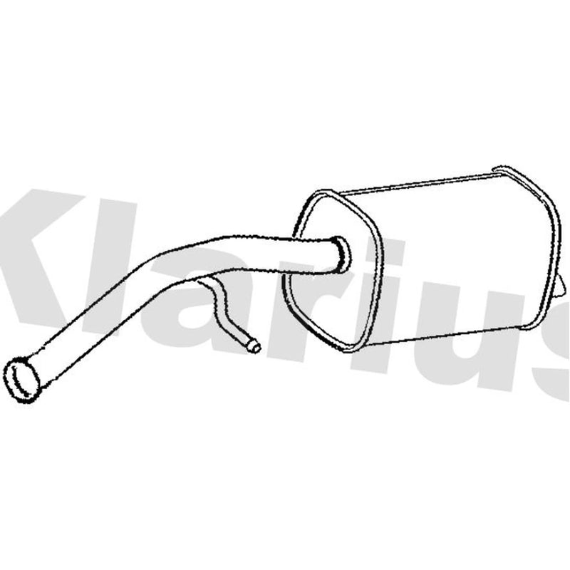 Klarius Box With Tail Pipe Rear fits Hyundai I10 II 2013-2019 1.2